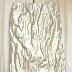 Silver Pencil Skirt